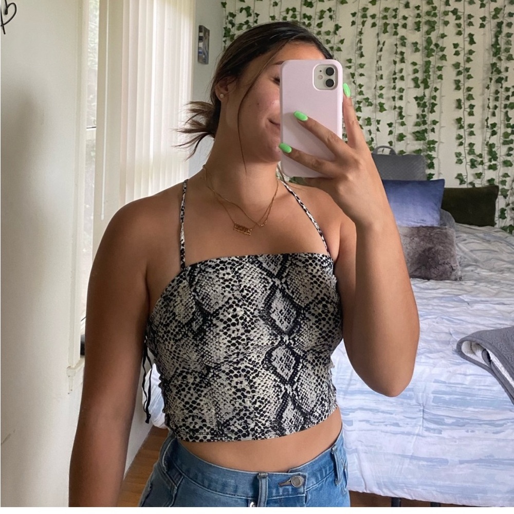 Snake skin Crop Top